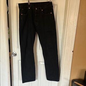 Men's Black Levi’s 501 Jeans width 34 length: 32